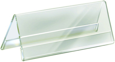 

Kebica 2 Compartments Acrylic 6" Desk Label Name Plate (Pack of 5)(Transparent)