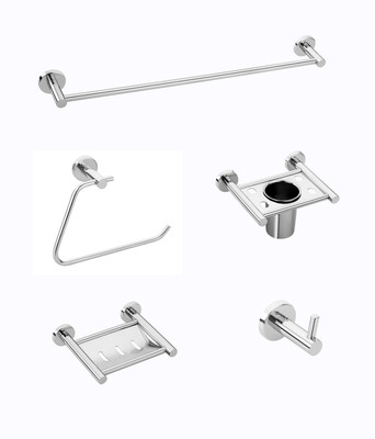 

handy bathroom accessories set Stainless Steel Bathroom Set(Pack of 5)