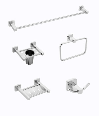 

handy steel bathroom sets pack of 5 Stainless Steel Bathroom Set(Pack of 5)