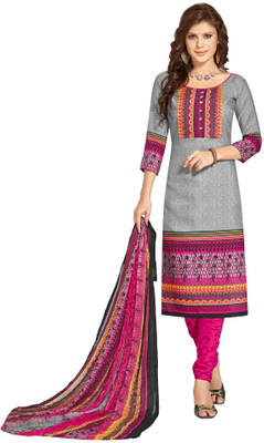 s p marketing Cotton Polyester Blend Printed Salwar Suit Dupatta Material(Un-stitched) available at flipkart for Rs.599