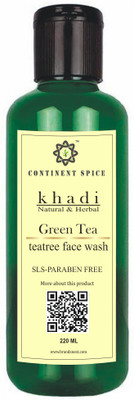 

Continent Spice KHADI NATURAL & HERBAL GREEN TEA & TEA-TREE FACE WASH -CS682005 Face Wash(220 ml)