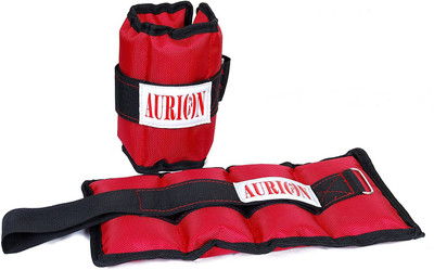 

Aurion Wrist/ Ankle Weights (2 Kg x 2) Total 4 kg Home Gym Weight Bands perfect for fitness Fitness Band(Red)