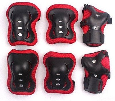 

Aurion Skating Guard Set (Head,Knee,Elbow & Palm Guard) Assorted colors Skating Guard Combo(M, Black), Red;black