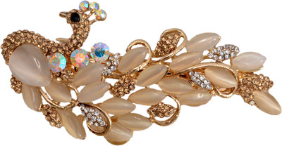 

Mansiyaorange Designer Latest Stone Fancy Hair Clip(Copper)