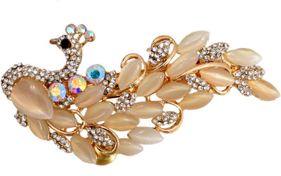 

Mansiyaorange Designer Latest Stone Fancy Hair Clip(Gold)