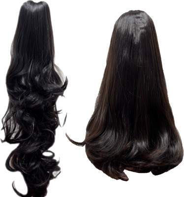 

Mansiyaorange Combo Of Artificial Natural Look Hair Braid Extension(Black)