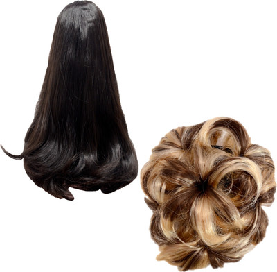 

Mansiyaorange Combo Of Artificial Natural Look Hair Braid Extension(Black)