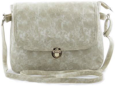 

Creative India Exports Women Casual White PU Sling Bag