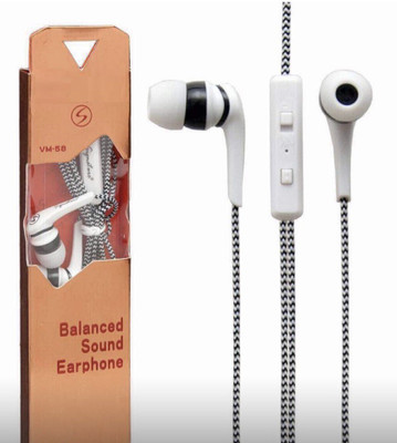 A CONNECT Z VM-58 Wired(White & Black, In the Ear)