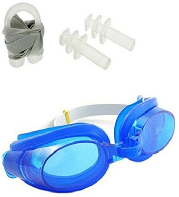 

Aurion Fine Swimming Goggle with Anti fogg + Nose Clip & Ear Plug Set for Swimming and Water Sports Swimming Kit