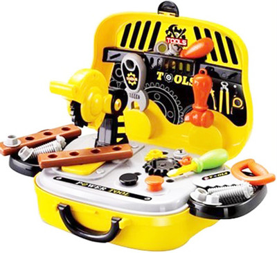 

Taaza Garam Kids High quality Imported Tool Toy Set in Handy Carry Along(Yellow)