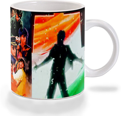 

Mooch Wale Sharuk Fan Art Ceramic Mug(325 ml), Multicolor