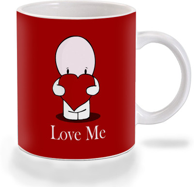 

Mooch Wale Love Me Ceramic Mug(325 ml), Multicolor