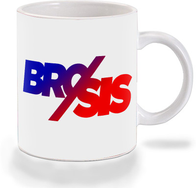 

Mooch Wale Brosis A Ceramic Mug(325 ml), Multicolor