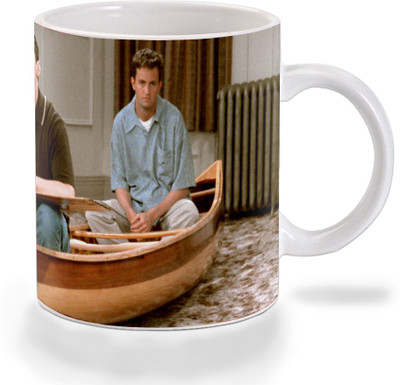 

Mooch Wale Friends Joey And Chandler On The Boat Ceramic Mug(325 ml), Multicolor