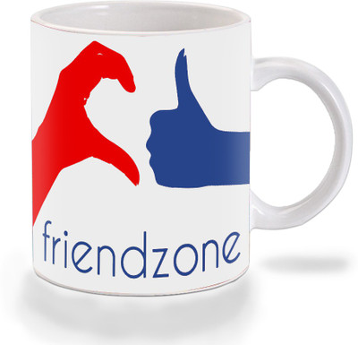 

Mooch Wale Friendzone Sign Ceramic Mug(325 ml), Multicolor