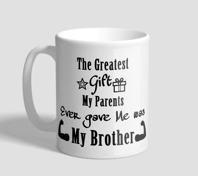 

The Mugs BroSis 3 Ceramic Mug(330 ml), White