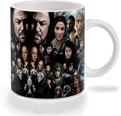 

Mooch Wale Game Of Thrones Chracter Artwork Ceramic Mug(325 ml), Multicolor