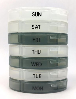 

Maharsh 7 Days Pill Pro Organize Pills & Vitamins For Each Day Of Weak Each Day Divided Into 4 Compartments Pill Box(Grey)