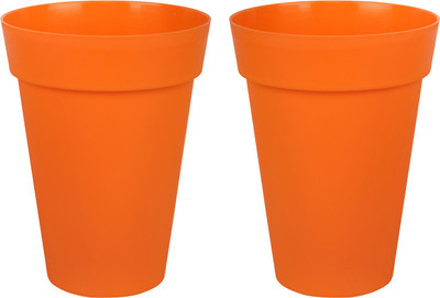 

Wonderland Circular Pots Plant Container Set(Pack of 2, Plastic)