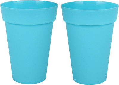 

Wonderland Circular Pots Plant Container Set(Pack of 2, Plastic)