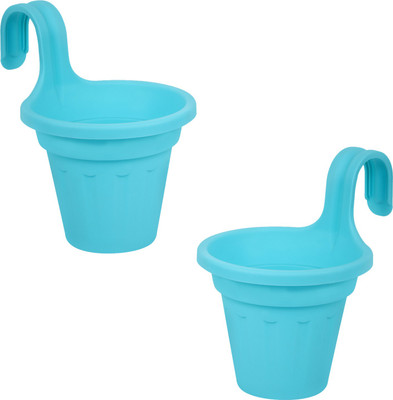 

Wonderland Railing bucket Plant Container Set(Pack of 2, Plastic)