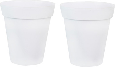 Wonderland Circular Pots Plant Container Set(Pack of 2, Plastic)