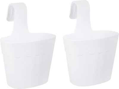 

Wonderland Railing planters Plant Container Set(Pack of 2, Plastic)