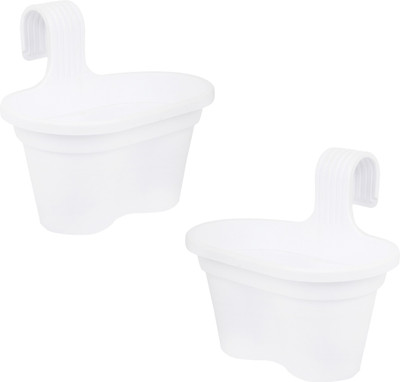 

Wonderland Railing planters Plant Container Set(Pack of 2, Plastic)