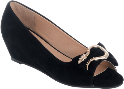 

SHERRIF SHOES Women Black Wedges