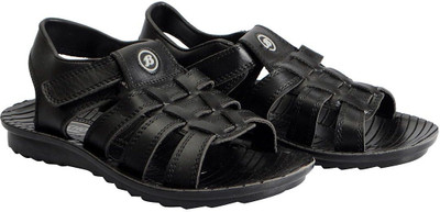 Bata Men Black Sandals