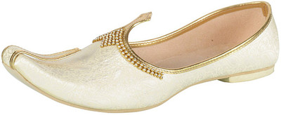 

Ramraj Men Synthetic Wedding Mojari Jutis For Men(Silver