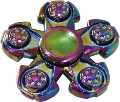 

Toys Factory New Style Tri Rainbow Spinner Focus Anxiety Stress Reducer for Kids Adults Ultra Durable High Speed Killing Time(Multicolor)