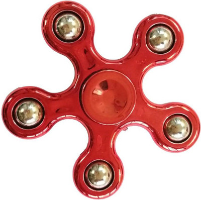 

GoodsBazaar Star Fish Chrome Fidget Spinner Toy EDC Stress Reducer Hand Torqbar(Red)