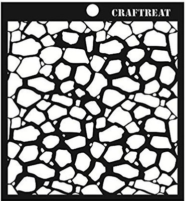 

CrafTreat Background Stone New Stencil(Pack of 1, Background)