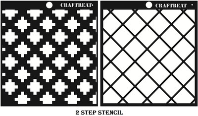 

CrafTreat Criss Cross Criss Cross New Stencil(Pack of 2, 2 Step)