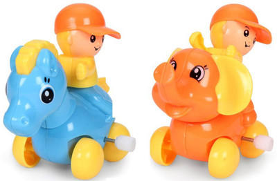 

Smiles Creation ™ Cute Cartoon Style Vogus Rider Toys for Kids - Set of 2(Multicolor)