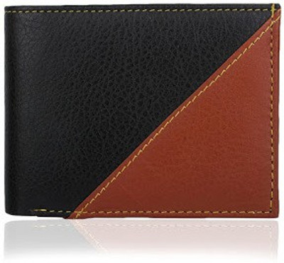 

K London Men Casual, Formal Black, Brown Artificial Leather, Fabric Wallet(5 Card Slots)