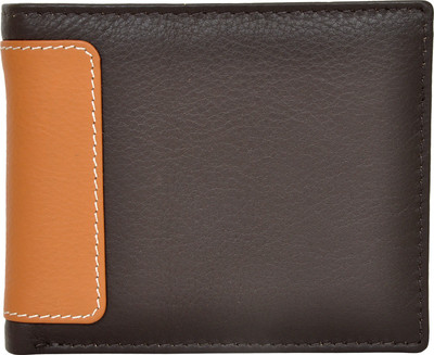 

Chandair Men Brown Genuine Leather Wallet(9 Card Slots), Dark brown