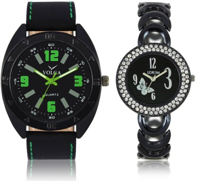 LOREM VL18LR201 New Latest Stylish Designer Leather-Metal Belt Attractive Different Combo Watch  - For Men & Women   Watches  (LOREM)