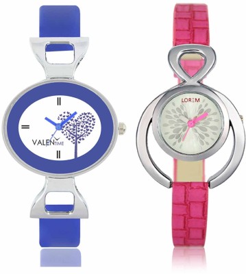 LOREM WAT-W06-0205-W07-0029-COMBOLOREMSilver::White Designer Stylish Shape Best Offer Combo Beautiful Watch  - For Women   Watches  (LOREM)