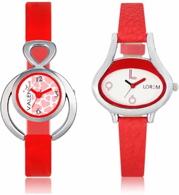 LOREM WAT-W06-0206-W07-0014-COMBOLOREMWhite::White Designer Stylish Shape Best Offer Combo Beautiful Watch  - For Women   Watches  (LOREM)