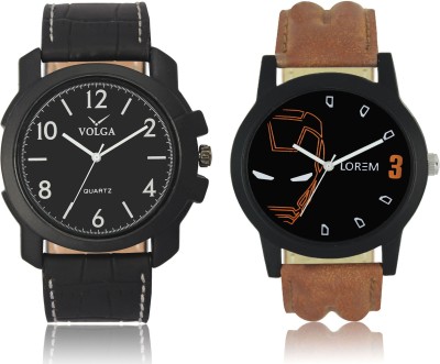 LOREM VL14LR04 New Latest Stylish Designer Leather Belt Attractive Different Combo Watch  - For Men   Watches  (LOREM)