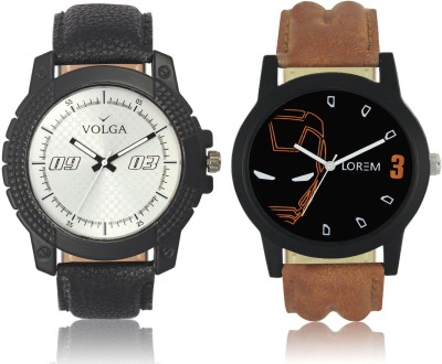 LOREM VL38LR04 New Latest Stylish Designer Leather Belt Attractive Different Combo Watch  - For Men   Watches  (LOREM)