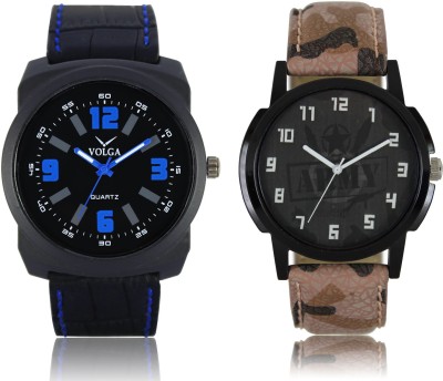 LOREM VL32LR03 New Latest Stylish Designer Leather Belt Attractive Different Combo Watch  - For Men   Watches  (LOREM)
