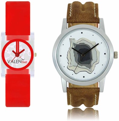 LOREM WAT-W06-0009-W07-0009-COMBOLOREMWhite::White Designer Stylish Shape Best Offer Combo Couple Watch  - For Men & Women   Watches  (LOREM)