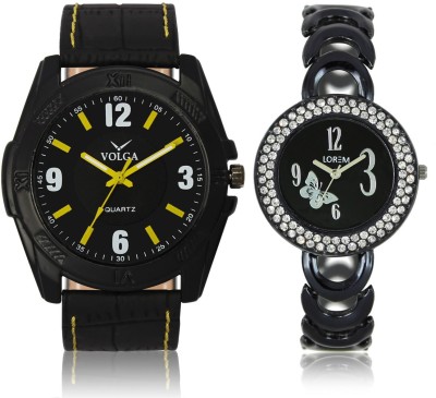 LOREM VL17LR201 New Latest Stylish Designer Leather-Metal Belt Attractive Different Combo Watch  - For Men & Women   Watches  (LOREM)