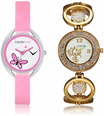 LOREM WAT-W06-0204-W07-0003-COMBOLOREMWhite::White Designer Stylish Shape Best Offer Bracelet Combo Watch  - For Women   Watches  (LOREM)