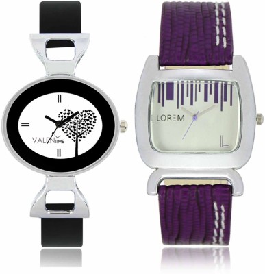 LOREM WAT-W06-0207-W07-0027-COMBOLOREMSilver::White Designer Stylish Shape Best Offer Combo Beautiful Watch  - For Women   Watches  (LOREM)