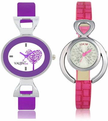 

LOREM WAT-W06-0205-W07-0028-COMBOLOREMSilver::White Designer Stylish Shape Best Offer Combo Beautiful Watch - For Women